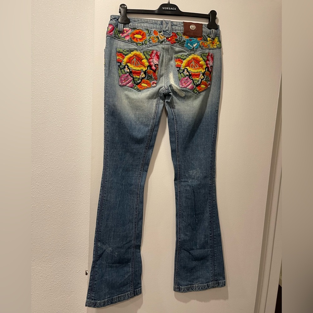 Antik Denim Vintage Flare Jeans with Colorful Embroidery - Picture 8 of 9